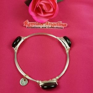 Black Onyx Bangle Bracelet